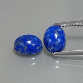 Gemas de lapislázuli azul natural de  ct, corte óvalo, opaco