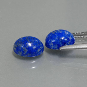 Gemas de lapislázuli azul natural de  ct, corte óvalo, opaco