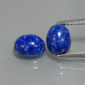 Gemas de lapislázuli azul natural de  ct, corte óvalo, opaco