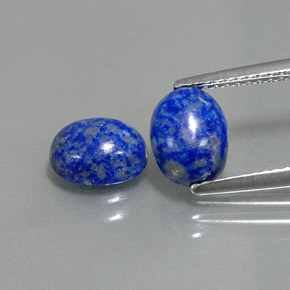 Gemas de lapislázuli azul natural de  ct, corte óvalo, opaco