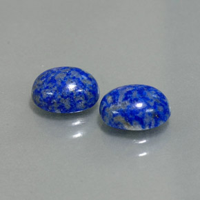 Gemas de lapislázuli azul natural de  ct, corte óvalo, opaco