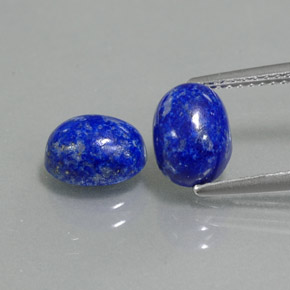 Gemas de lapislázuli azul natural de  ct, corte óvalo, opaco
