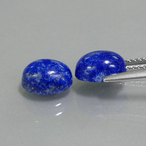 Gemas de lapislázuli azul natural de  ct, corte óvalo, opaco