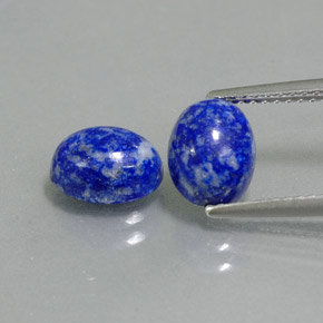 Gemas de lapislázuli azul natural de  ct, corte óvalo, opaco
