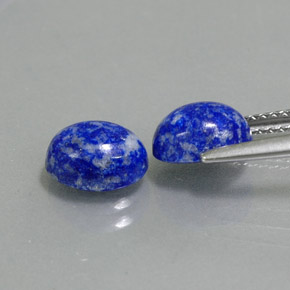 Gemas de lapislázuli azul natural de  ct, corte óvalo, opaco