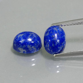 Gemas de lapislázuli azul natural de  ct, corte óvalo, opaco