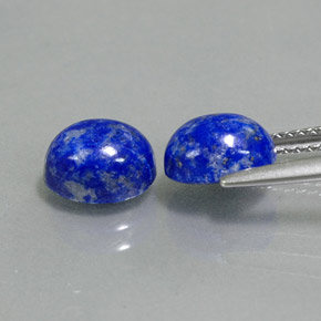 Gemas de lapislázuli azul natural de  ct, corte óvalo, opaco