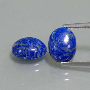 Gemas de lapislázuli azul natural de  ct, corte óvalo, opaco