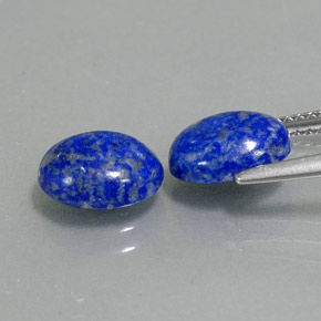 Gemas de lapislázuli azul natural de  ct, corte óvalo, opaco