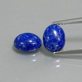 Gemas de lapislázuli azul natural de  ct, corte óvalo, opaco