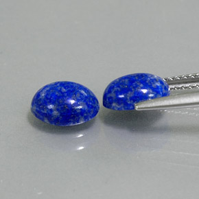 Gemas de lapislázuli azul natural de  ct, corte óvalo, opaco