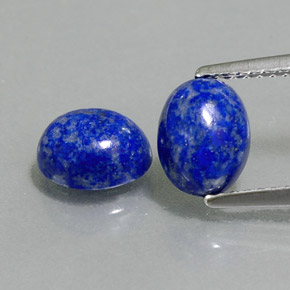 Gemas de lapislázuli azul natural de  ct, corte óvalo, opaco