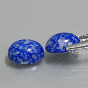 Gemas de lapislázuli azul natural de  ct, corte óvalo, opaco