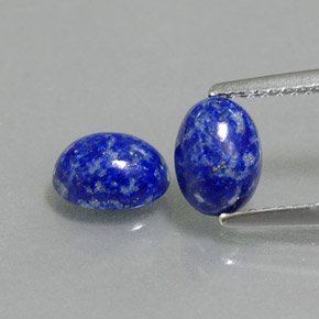 Gemas de lapislázuli azul natural de  ct, corte óvalo, opaco