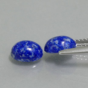 Gemas de lapislázuli azul natural de  ct, corte óvalo, opaco