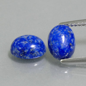 Gemas de lapislázuli azul natural de  ct, corte óvalo, opaco