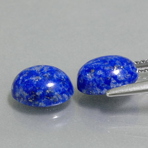Gemas de lapislázuli azul natural de  ct, corte óvalo, opaco