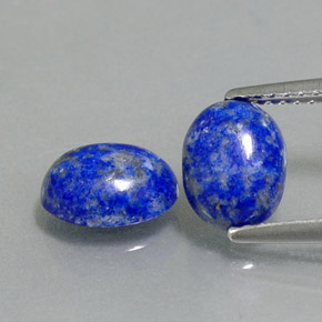 Gemas de lapislázuli azul natural de  ct, corte óvalo, opaco