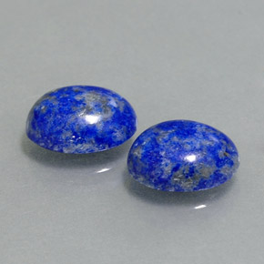 Gemas de lapislázuli azul natural de  ct, corte óvalo, opaco