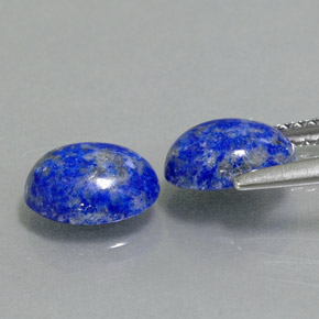 Gemas de lapislázuli azul natural de  ct, corte óvalo, opaco
