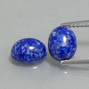 Gemas de lapislázuli azul natural de  ct, corte óvalo, opaco