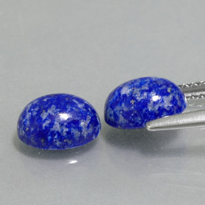 Gemas de lapislázuli azul natural de  ct, corte óvalo, opaco