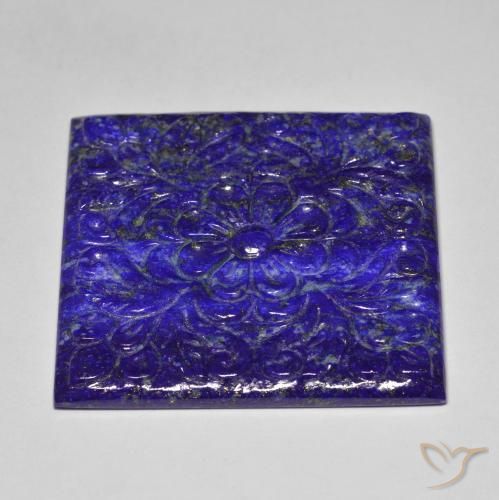 Lapislázuli azul natural de 60,30 ct, forma elegante, opaco