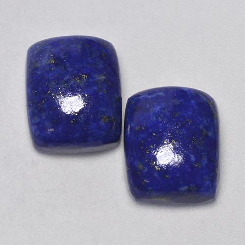 Gemas de lapislázuli azul natural de 9,57 ct, corte cojín, opaco