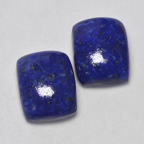 Gemas de lapislázuli azul natural de 9,57 ct, corte cojín, opaco