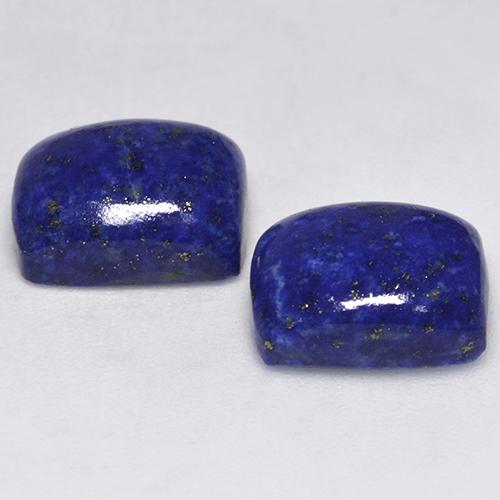 Gemas de lapislázuli azul natural de 9,57 ct, corte cojín, opaco