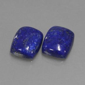 Gemas de lapislázuli azul natural de 8,25 ct, corte cojín, opaco