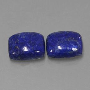 Gemas de lapislázuli azul natural de 8,25 ct, corte cojín, opaco