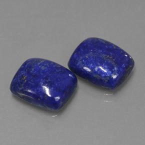 Gemas de lapislázuli azul natural de 8,25 ct, corte cojín, opaco