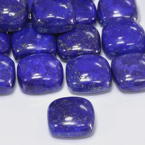 Lapislázuli Azul egipcio intenso natural de 4.52 ct, Forma Cojín, Opaco