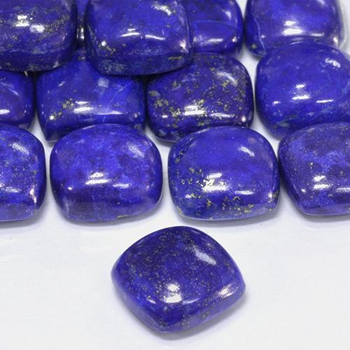Lapislázuli Azul egipcio intenso natural de 4.52 ct, Forma Cojín, Opaco