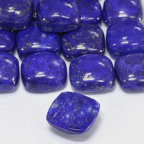 Lapislázuli Azul egipcio intenso natural de 4.52 ct, Forma Cojín, Opaco