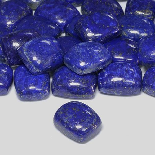 Lapislázuli Azul marino intenso natural de 4.59 ct, Forma Cojín, Opaco