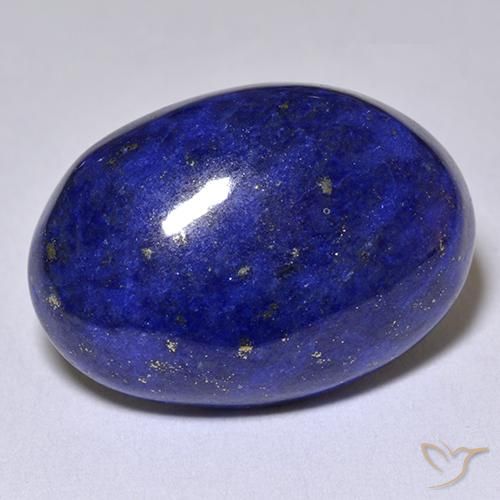 Lapislázuli azul natural de 10,71 ct, corte óvalo, opaco