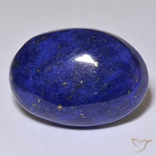 Lapislázuli azul natural de 10,71 ct, corte óvalo, opaco