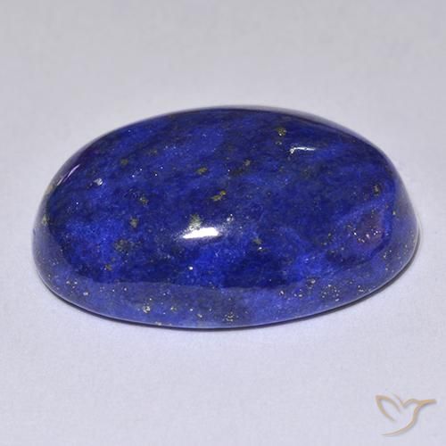 Lapislázuli azul natural de 10,71 ct, corte óvalo, opaco