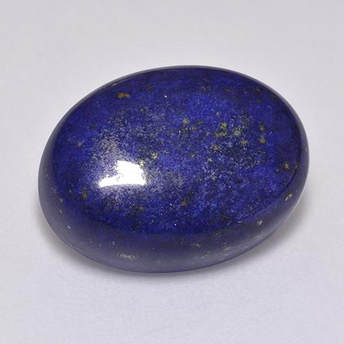 Lapislázuli azul muy intenso natural de 11,51 ct, corte óvalo, opaco