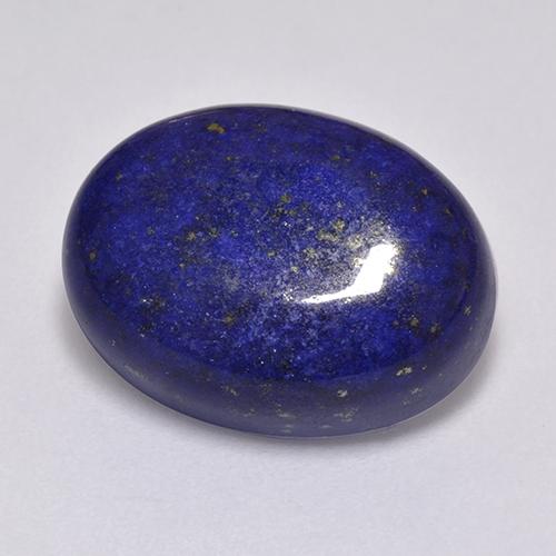 Lapislázuli azul muy intenso natural de 11,51 ct, corte óvalo, opaco