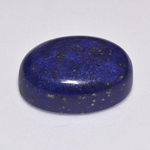 Lapislázuli azul muy intenso natural de 11,51 ct, corte óvalo, opaco