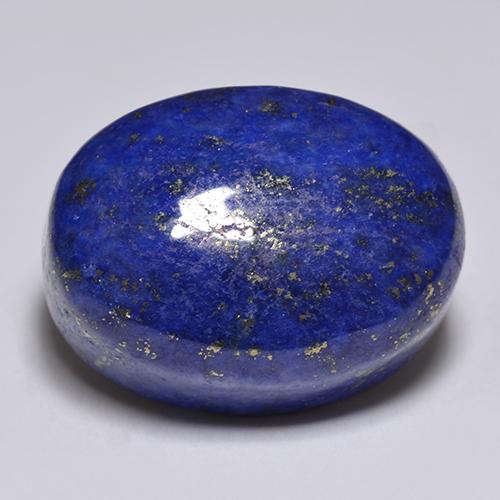 Lapislázuli azul natural de 14,49 ct, corte óvalo, opaco