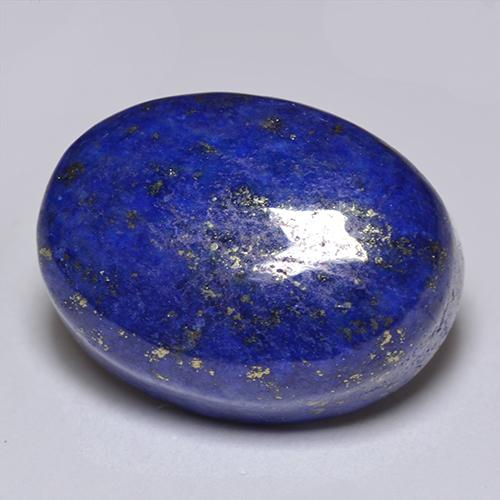 Lapislázuli azul natural de 14,49 ct, corte óvalo, opaco
