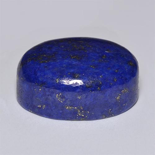 Lapislázuli azul natural de 14,49 ct, corte óvalo, opaco