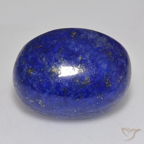 Lapislázuli azul marino intenso natural de 12,50 ct, corte óvalo, opaco