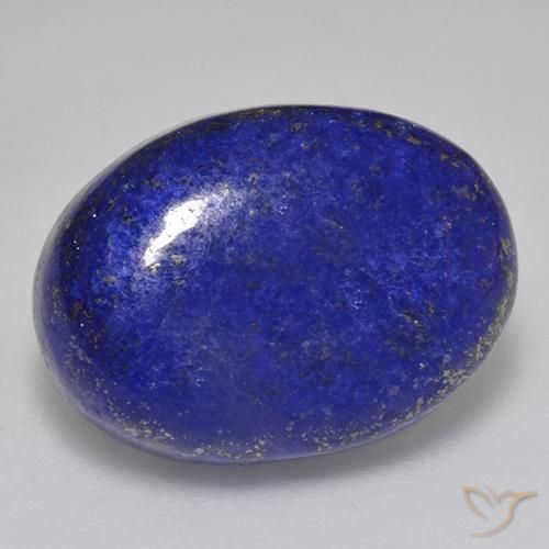 Lapislázuli azul marino intenso natural de 11,38 ct, corte óvalo, opaco