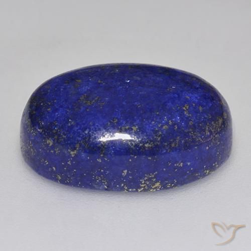 Lapislázuli azul marino intenso natural de 11,38 ct, corte óvalo, opaco