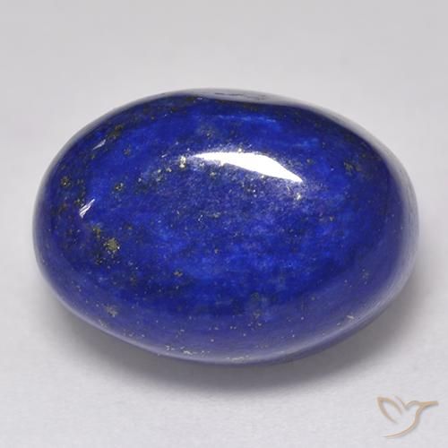Lapislázuli azul marino intenso natural de 12,02 ct, corte óvalo, opaco